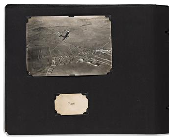 (WORLD WAR ONE.) Three scrapbooks kept by an AEF aerial photographer.